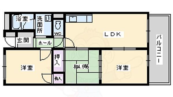 プールアミテェ ｜大阪府吹田市南金田２丁目(賃貸マンション3LDK・4階・59.00㎡)の写真 その2