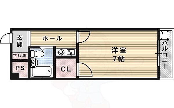 パークハイツ ｜大阪府池田市石橋１丁目(賃貸マンション1K・1階・20.00㎡)の写真 その2