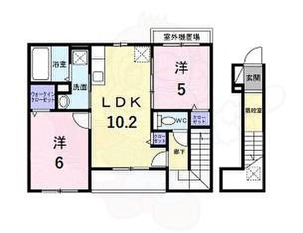 プラム江坂 ｜大阪府吹田市江坂町２丁目(賃貸アパート2LDK・2階・55.26㎡)の写真 その2