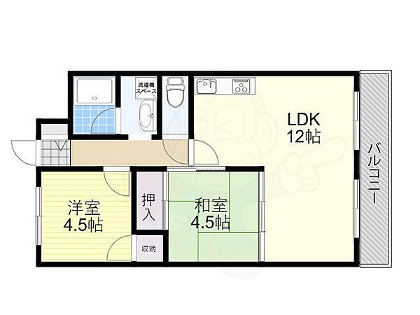 クレアメゾン千里 ｜大阪府吹田市春日４丁目(賃貸マンション2LDK・6階・52.00㎡)の写真 その2