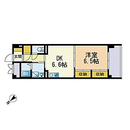 福岡NSビル 1DKの間取図画像