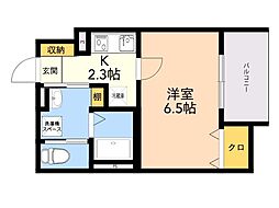 robot home井尻3 1Kの間取図画像