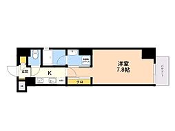 ラハイナ博多 1Kの間取図画像