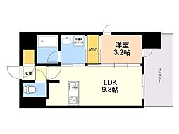 デュ・レジア博多レジデンス 1LDKの間取図画像