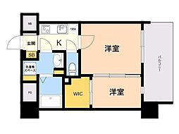 ネストピア東比恵駅前IV 2Kの間取図画像