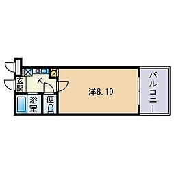 プレシャス博多駅A 1Kの間取図画像