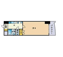 ROYAL博多駅東84 1Kの間取図画像