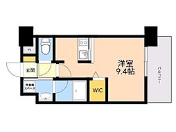 エンクレスト博多駅南BASE ワンルームの間取図画像