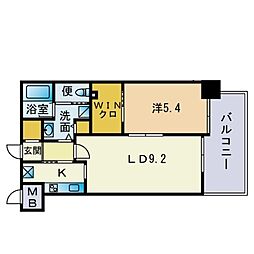 S-FORT筑紫通り 1LDKの間取図画像