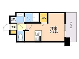 エンクレスト博多駅南BASE ワンルームの間取図画像