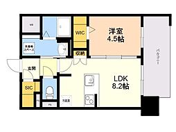 S-RESIDENCE博多駅東awesome 1LDKの間取図画像