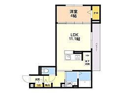 D-residence諸岡 1LDKの間取図画像
