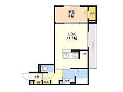 D-residence諸岡 1LDKの間取図画像