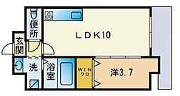 ルッシェ竹下駅前 1LDKの間取図画像