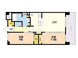 S-RESIDENCE豊achieve 2LDKの間取図画像