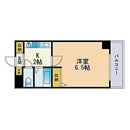ウイークリーステイ博多 1Kの間取図画像