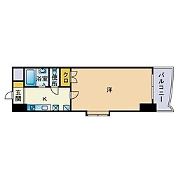 ROYAL博多駅東84 1Kの間取図画像