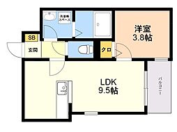 諸岡4丁目AP(仮) 1LDKの間取図画像