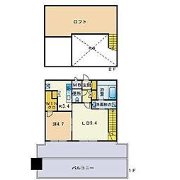 ベネフィス博多南グランスウィート 1LDKの間取図画像