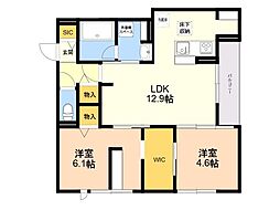 GrandValley博多 2LDKの間取図画像