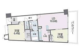 間取図画像 2LDK