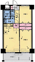 ORIENTBLDNo.93MARINAGATE 2LDKの間取図画像