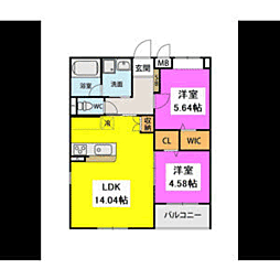 間取図画像 2LDK