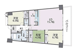 アイランドシティインフィニガーデンN棟 3LDKの間取図画像