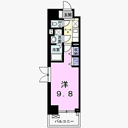 FLレジデンス1 1Kの間取図画像