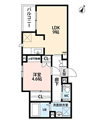 CB和白リュヌメール 1LDKの間取図画像