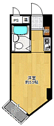 香椎エクセル13 ワンルームの間取図画像