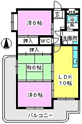 ファミール篠栗 3LDKの間取図画像