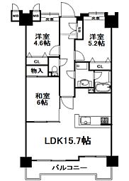 フローレンス貝塚 3LDKの間取図画像