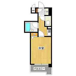 ライオンズマンション県庁前 1Kの間取図画像