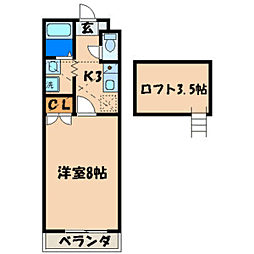 ファーストビレッジ 1Kの間取図画像