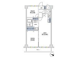 ビッグヴァン二俣川第2 2LDKの間取図画像