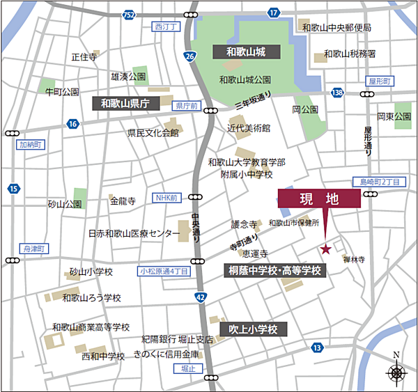 地図を拡大表示