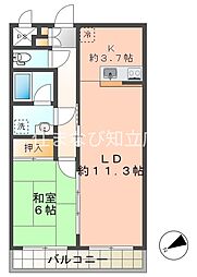 AP-V 1LDKの間取図画像