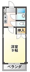 パレス緑 1Kの間取図画像