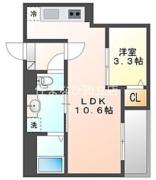 Jack kamishigeharaI 1LDKの間取図画像