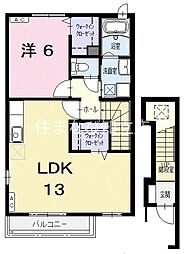 シースター 1LDKの間取図画像
