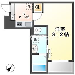 Jack mikawaanjohigashiI 1Kの間取図画像