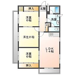 ユートピア東照苑 3LDKの間取図画像