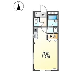 ハイムホンバヤシ ワンルームの間取図画像