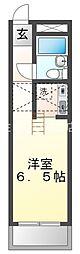 ピュアプレイス 1Kの間取図画像