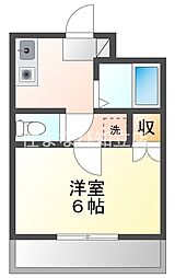 エクセルハイム今村公園 1Kの間取図画像