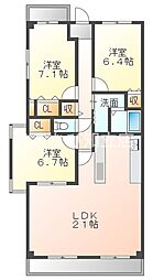 イトーピア刈谷マンション 3LDKの間取図画像