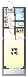 パレスツルミ 1Kの間取図画像