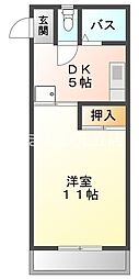 エブリワン 1DKの間取図画像