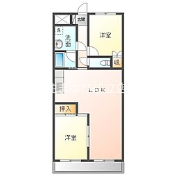 エステートベル1 2LDKの間取図画像